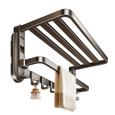 吸盘毛巾架浴室置物架卫生间免打孔浴巾架厕所挂架套件收纳马桶