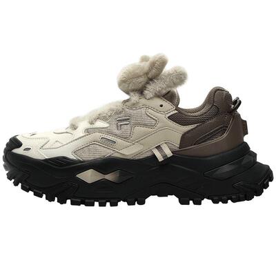 FILA FUSION斐乐潮牌BIANCO女鞋厚底鞋2023冬季硬糖鞋跑步鞋