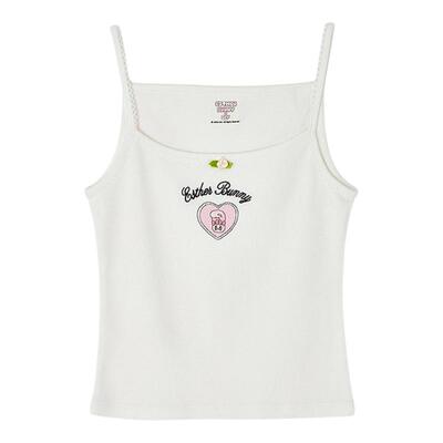 SLY x Esther Bunny早春新品爱心字母针织吊带030IAZ01-0231