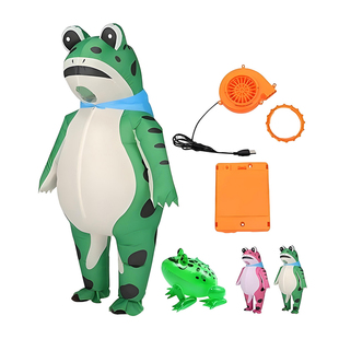 青蛙玩偶服充气青蛙服装成人可爱青蛙全身服装角色扮演派对万圣节