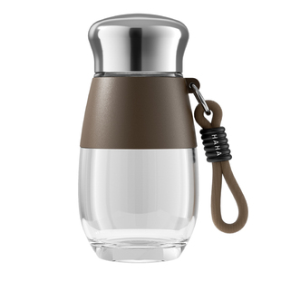 玻璃杯女生高颜值水杯男款高档加厚耐高温泡茶杯便携旅行大肚杯子