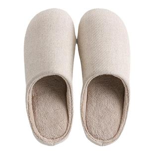 棉拖鞋男室内家居静音无声软底秋冬季日式可机洗木地板女防臭防滑