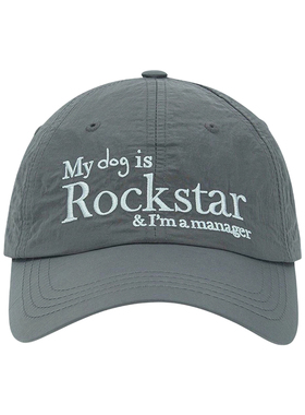 JOEGUSH ROCKSTAR DOG 尼龙棒球帽（炭灰色） MU韩国官网直邮进口