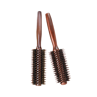 猪鬃毛滚梳卷发专用梳子女士尖尾木梳蓬松颅顶理发店发型师短发