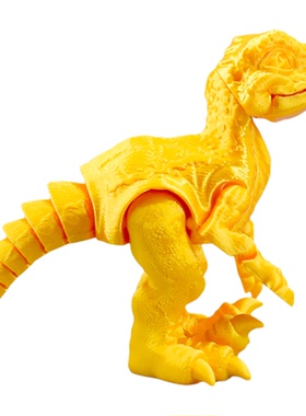 恐龙玩具全身可摆动3d打印迅猛龙