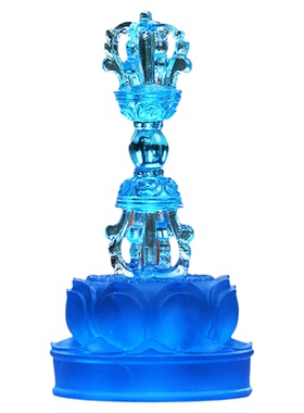 琉璃金刚杵法器佛具摆件居家佛堂寺庙佛前桌面供奉礼佛用品降魔杵