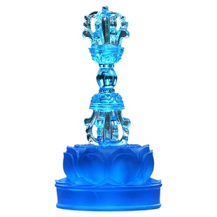 琉璃金刚杵法器佛具摆件居家佛堂寺庙佛前桌面供奉礼佛用品降魔杵