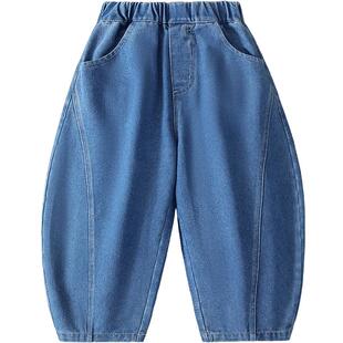 MQDmini童装儿童牛仔裤女童2026新款春季长裤女孩蓝色裤子春装潮