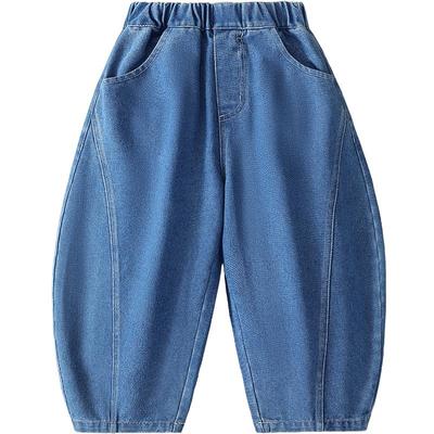 mqdmini秋季女童牛仔裤儿童长裤