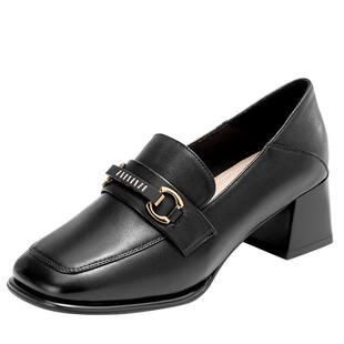 奥康女鞋 秋季气质真皮气质女士职场办公室OL单鞋浅口高跟鞋