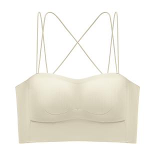 美背内衣2025新款小胸聚拢细肩带无痕透气抹胸裹胸隐形吊带文胸罩