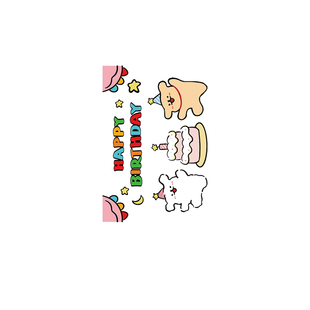 网红打卡店墙面装饰蛋糕线条小狗多巴胺造景吸引顾客店门口头摆件