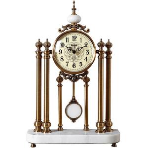 飞鸟集2025年新款台钟美式轻奢高级感座钟客厅时钟台式大号摆钟表