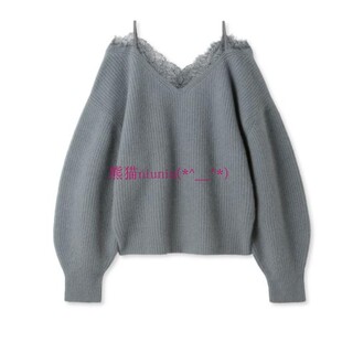 又甜又欲！元厂追加~Fr*y家 蕾丝边拼接羊毛镂空针织衫