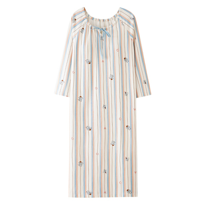 睡裙女款纯棉秋季2025新款长袖女士秋天春款温柔家居服长裙睡衣女