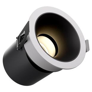 鸿雁嵌入式射灯75mm客厅家用小山丘led灯深杯防眩全光谱射筒灯X5