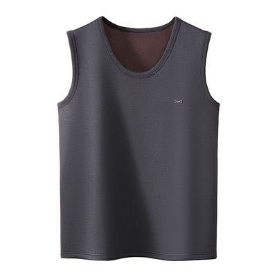 猫人羽绒蚕丝加绒加厚保暖背心男