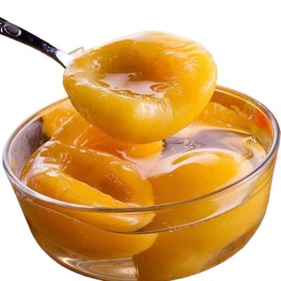 新鲜黄桃罐头脆爽冰镇大颗清甜浓郁美味510克/瓶X4罐