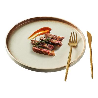 日式牛排餐盘西餐盘子高级感