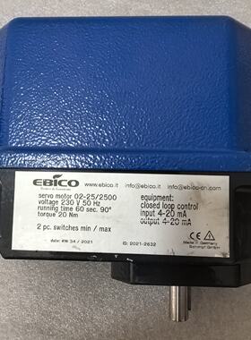 全新原装EBICO伺服电机02-25/2500，电压230V