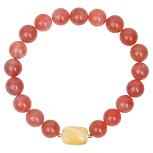 敦煌研究院天然南红玛瑙蜜蜡手串 文创手串手链女款百搭生日礼物
