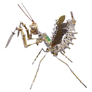 朋克机械昆虫拼装模型螳螂蝎子蟋蟀手工蒸汽科幻礼物仿真玩具摆件