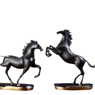 马到成功办公室铜马摆件轻奢客厅轻奢高档装饰品搬家乔迁新居礼品