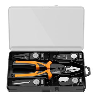 老虎钳多功能可换头钳子家用尖嘴钳套装钢丝钳剥线钳剪线钳压线钳