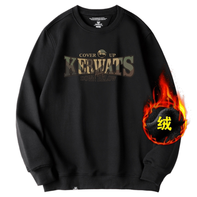 卫衣加绒无性别大码迷彩印花