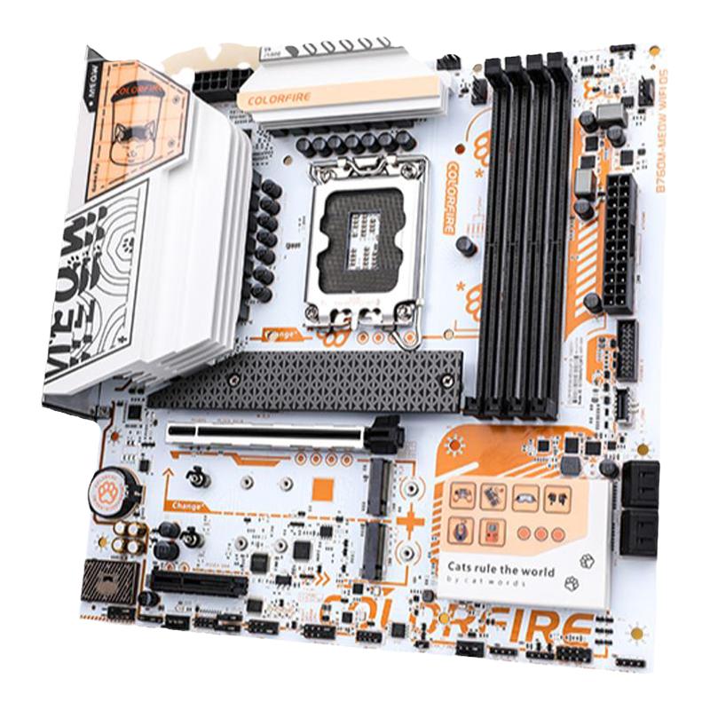 七彩虹COLORFIRE橘影橙B760M橘猫DDR5主板CPU套装i5-14490F板U
