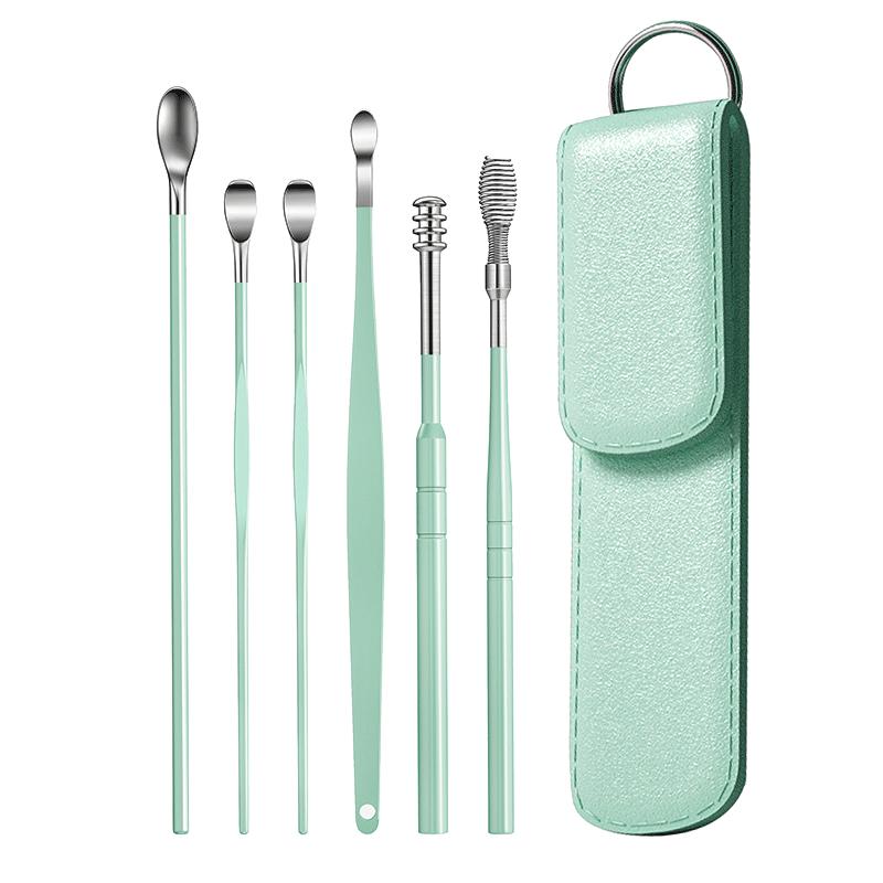 挖耳勺套装掏耳朵神器螺旋式专业扣耳屎家用宝宝儿童专用采耳工具