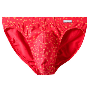 舒雅内裤男士纯棉三角裤舒美棉鸿运内裤结婚本命年大红裤衩20640S