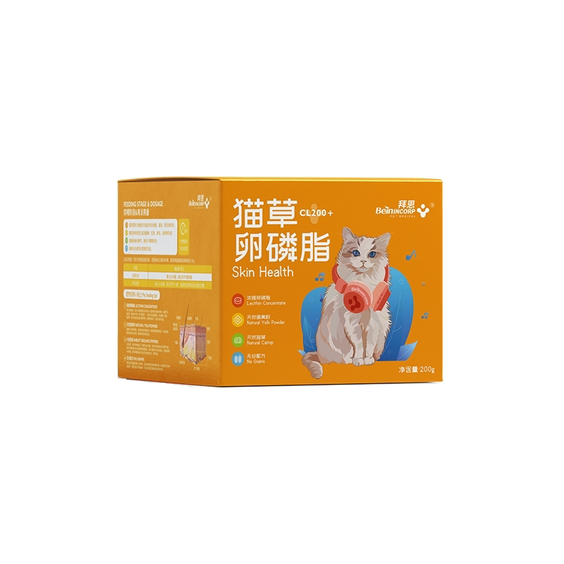 拜恩猫咪卵磷脂亮毛防掉毛蛋黄鱼油软磷脂美毛护肤猫用宠物爆毛粉