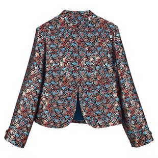 中国丝绸[陆美英如意杂宝]宋锦新中式真丝100%桑蚕丝高档春秋外套