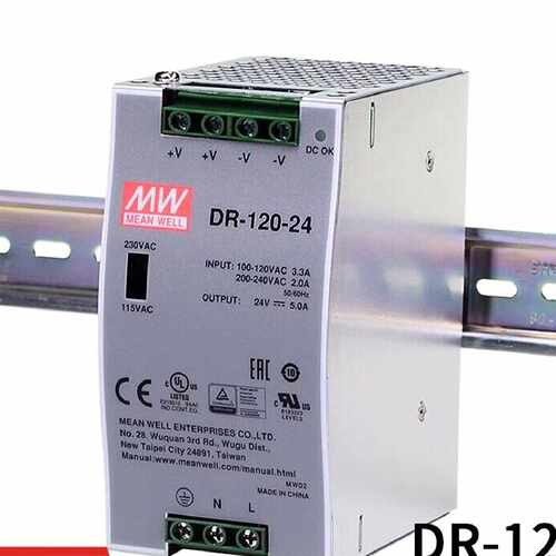 溢价-台湾明纬12V10A120Ｗ导轨电源DR-120-1