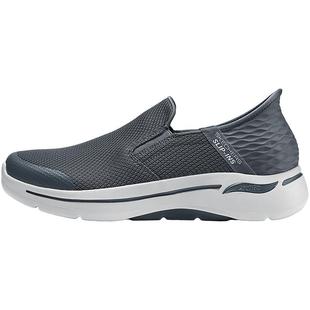 skechers斯凯奇男鞋一脚蹬闪穿软底健步鞋秋冬鞋子男款休闲运动鞋