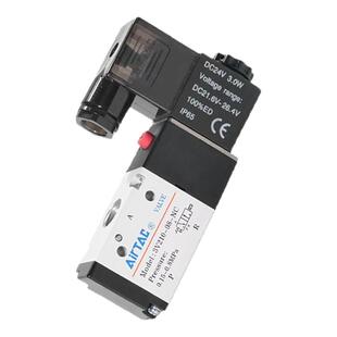 亚德客电磁阀二位三通电子气阀常闭3V110-06/3V210-08/3V310-10NC