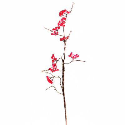 新中式绢花梅花枝插花装饰摆件