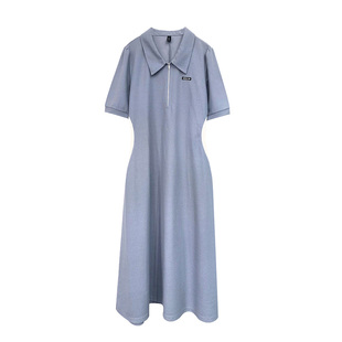 裙子女夏天胖女孩遮肚子又a又飒连衣裙胖mm宽松藏肉显瘦大码女装