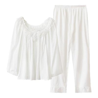 BIEN纯棉睡衣女春秋季甜美可爱公主风家居服带胸垫2026年新款套装