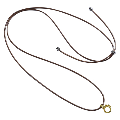 蜡皮黑色项链绳黄金八宝罗盘平安扣吊坠挂绳男女款加长毛衣链绳子