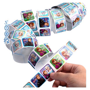 迪士尼贴纸赛车玩具总动员冰雪公主手账手帐咕卡咕咔贴贴纸儿童男生男孩小防水可爱卡通超级飞侠米奇小熊维尼