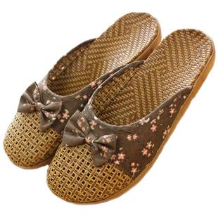 包头藤草草席草编拖鞋家居家用室内地板春夏天男女士凉托舒适镂空