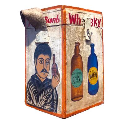 indianbox印度殖民手绘古木盒