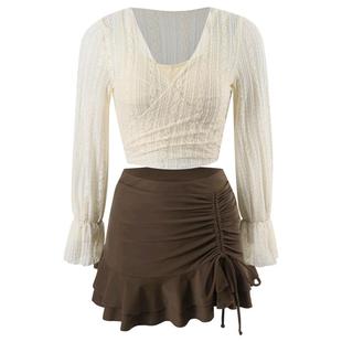 agliondy泳衣女泡温泉大码胖mm微胖女孩遮肉显瘦2025新款保守分体