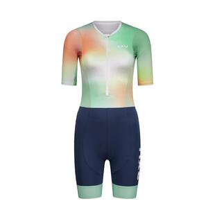 2XU Aero系列女士骑行服铁人三项连体服短袖自行车紧身衣铁三服