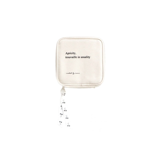 韩国进口iconic简约甜美棉布名片卡包零钱包数码整理包化妆收纳包