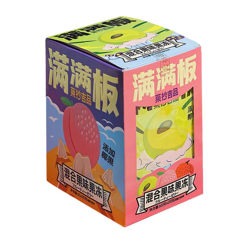 满满板果冻果板果冻网红900g30包菓抄吉品吸吸果肉零食蒟蒻大果冻