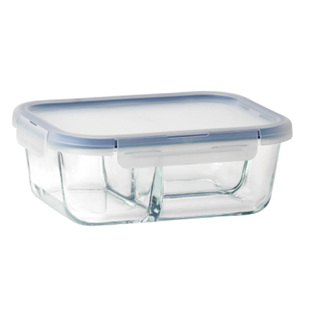 乐扣乐扣对味玻璃保鲜盒分格隔耐热微波炉专用加热饭盒冰箱收纳盒