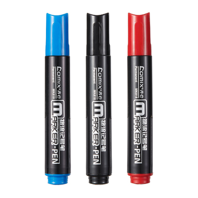 齐心MK-818便携式油性记号笔黑色